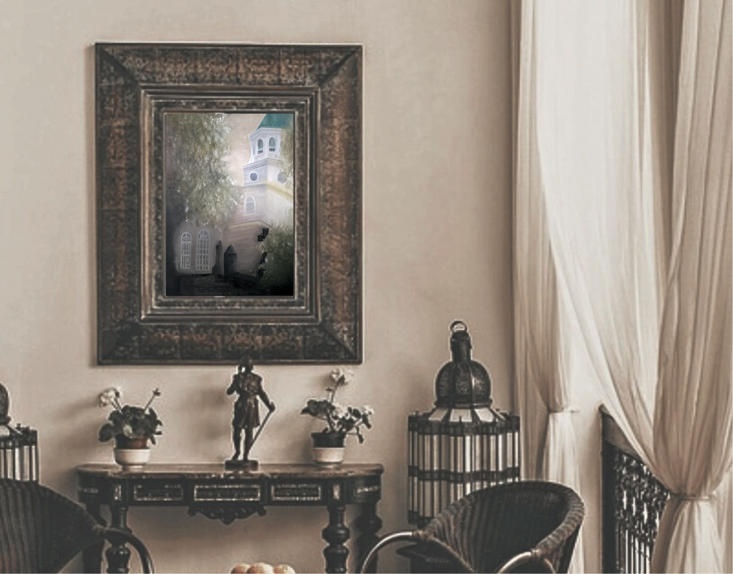 southern fine art. fine art collection. fine art collectors. st helenas church. old money home. timeless decor.